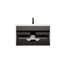 Meuble-lavabo flottant de 36 po avec lavabo, plateau en résine blanc brillant moderne et tiroirs à fermeture en douceur éblouissante, lavabo Dazzle