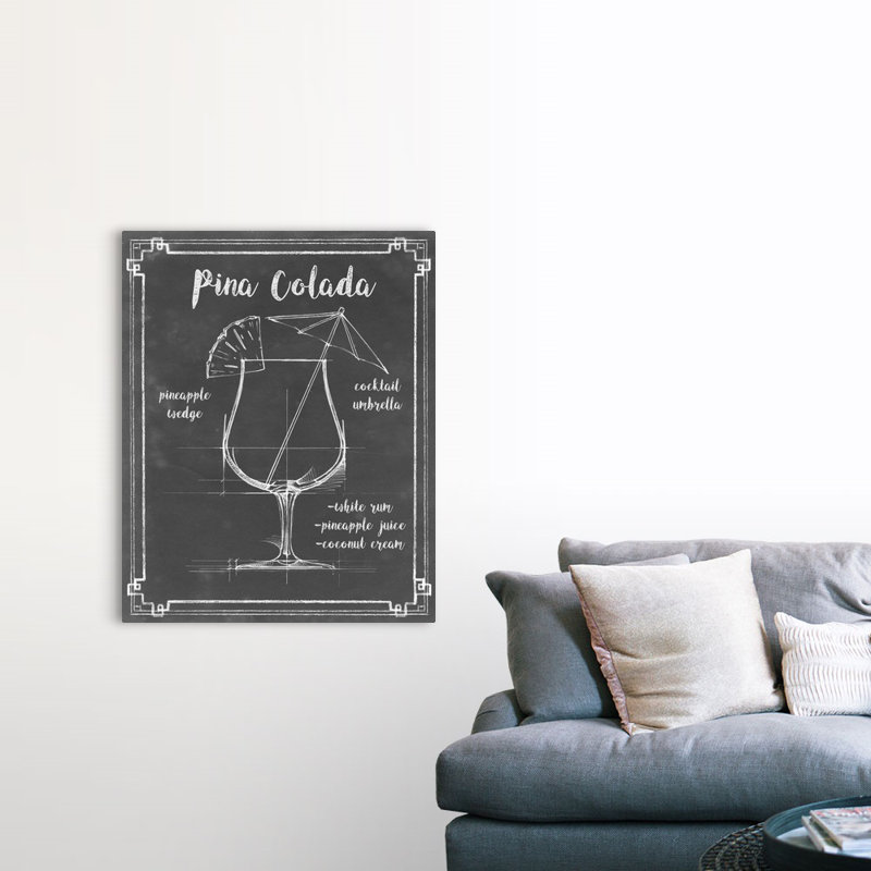 Mixology IV - Impression sur toile, Toile tendue, H 45 po x l 36 po x P 1,25 po