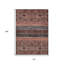 Tapis intérieur / extérieur lavable 10 pi x 14 pi médaillon rouille et saumon