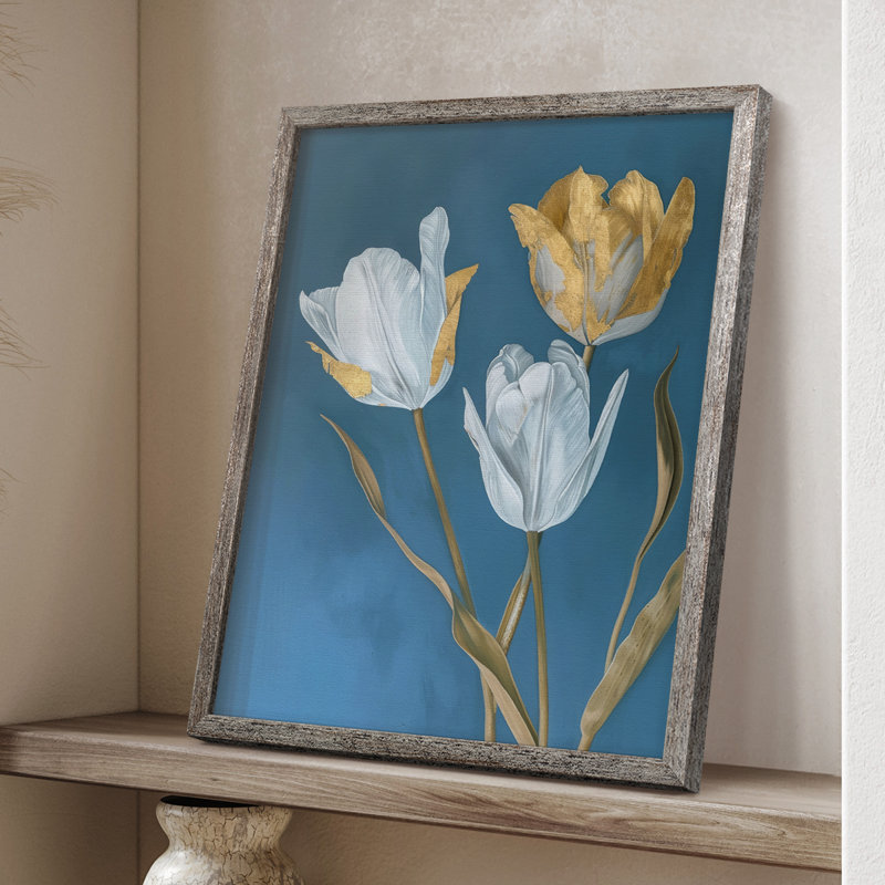 Reproduction encadrée FLORAL Series Cxxxi - bois massif, H 11 po x l 9 po