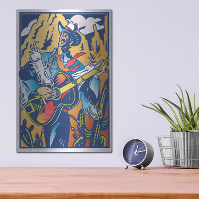 Singing Cowboy par David Chestnutt - peinture encadrée