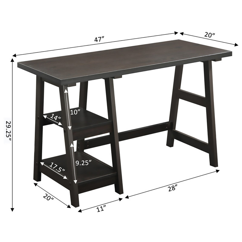 Bureau d'ordinateur réversible Saribek, Espresso