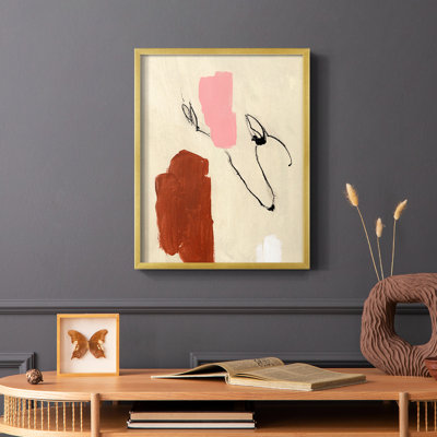 Terra Rosa Abstract I Framed Print - Solid Wood
