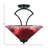 Zilo Semi-Flush 3-Bulbs Shown With 16" Crystal Glass-32416138-131584107