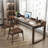 Light walnut Rectangular Solid Wood desk-818741792