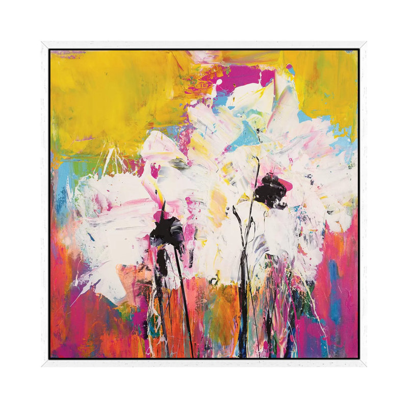 Promises II by Jude Remedios - Painting on Canvas, White Framed, 93.98cm H x 93.98cm W x 3.81cm D