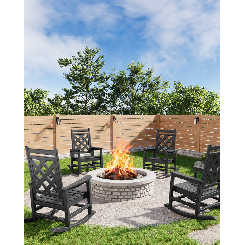 Outdoor Adirondack Chair, Black