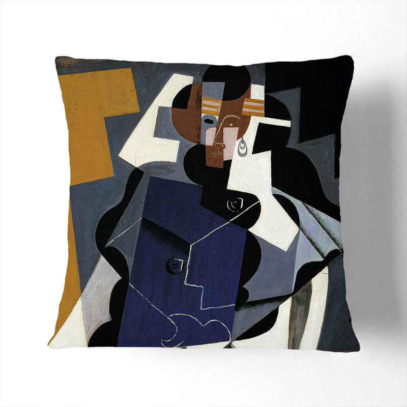 Man And Woman Square Throw Cushion, 55cm H x 55cm W x 20cm D