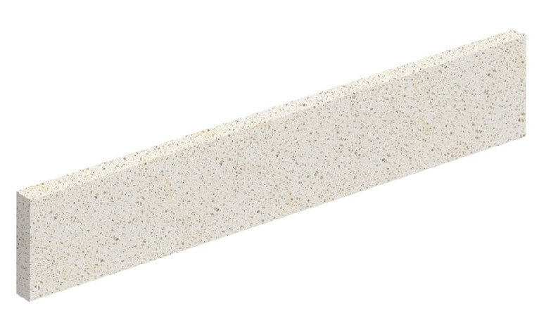 Bathroom Vanity Top Left Hand Side Splash, Milan White