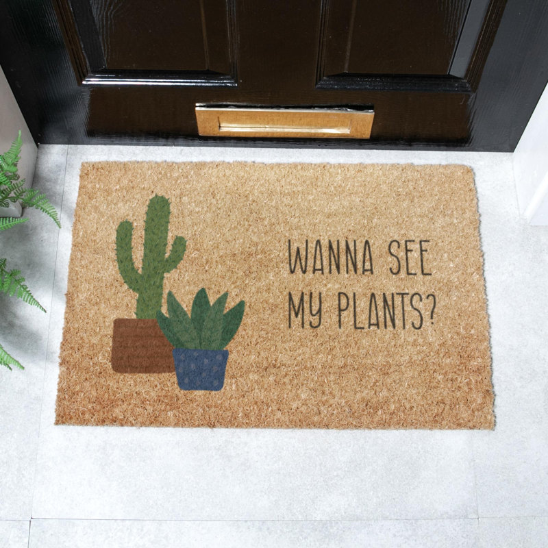 Lamm Non-Slip Floral Doormat, 40cm W x 60cm L