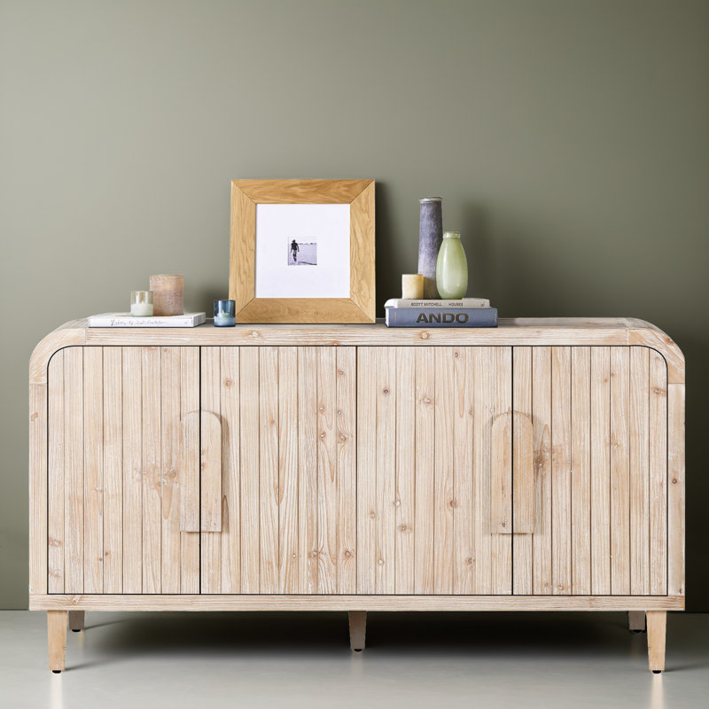 Console 59,04 po Springport, Bois naturel délavé