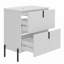 Meuble-lavabo de 30 pouces avec lavabo en céramique, tiroirs à fermeture en douceur et conception cannelée pour des solutions de rangement élégantes-116452253