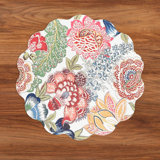 Vida Eggplant And Pink Reversible Round Placemats