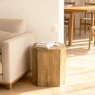 Table basse en faux bois 14,6 po brun clair