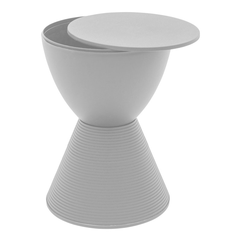 Table de bout tambour en sablier Durant Durant, Ensemble de 2, Gris clair