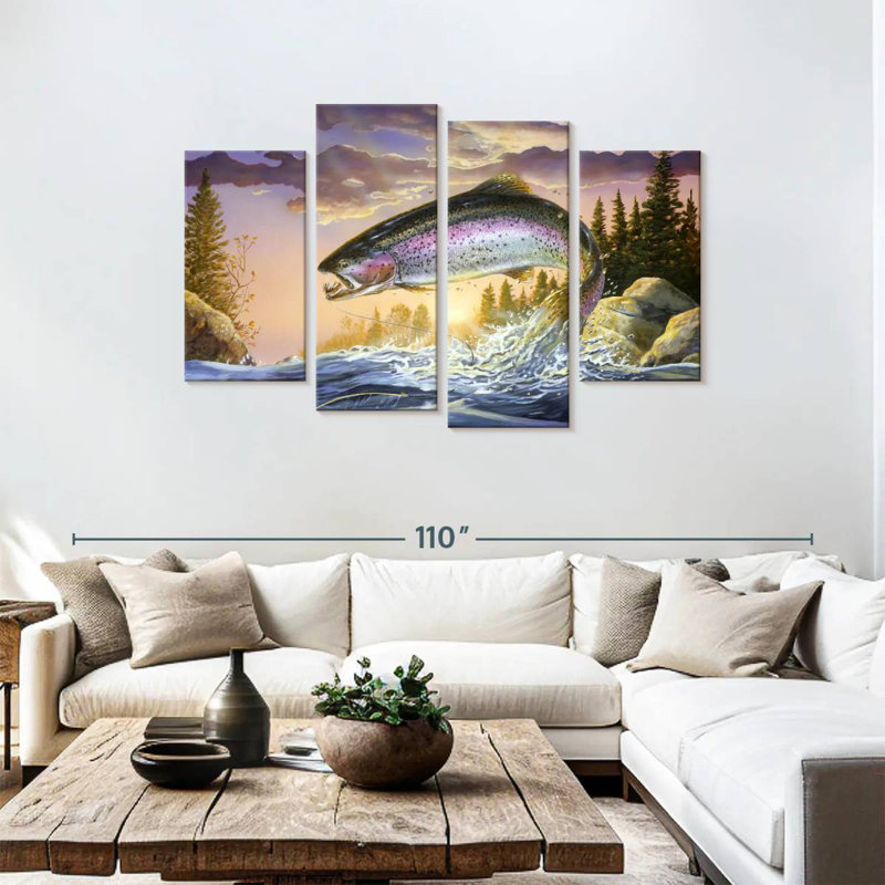 Senne Mighty Trout, 48" H x 75" W