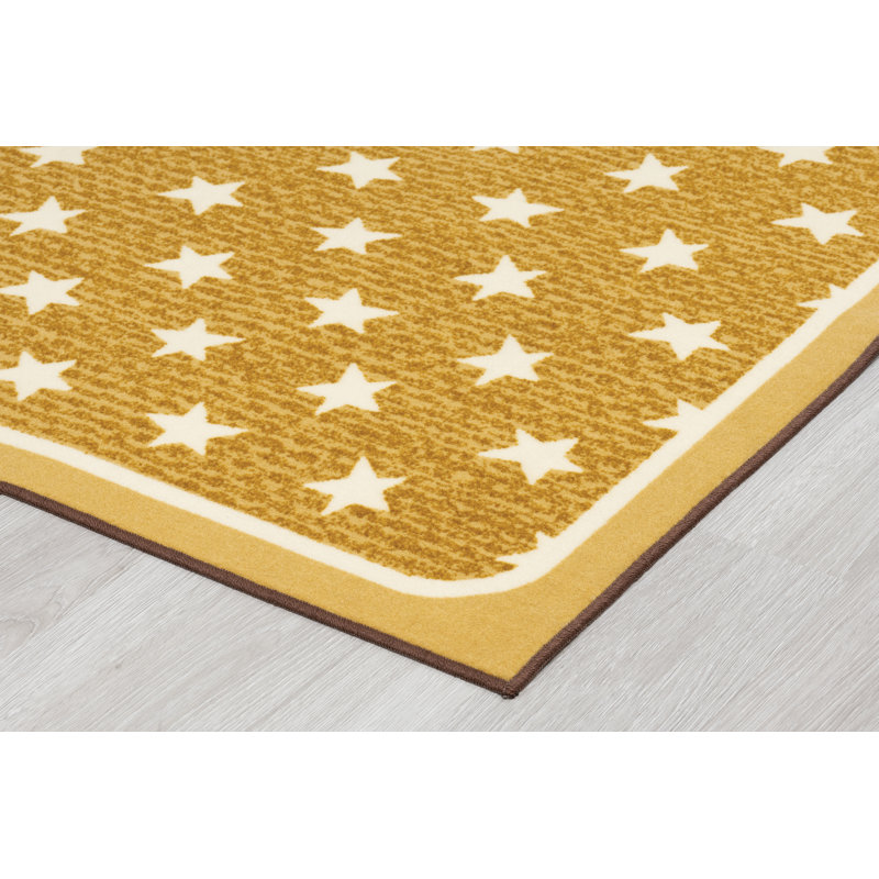 Tapis en nylon touffeté lavable pour salle de jeux Super Stars, Rectangle 3 pi x 4 pi 6 po