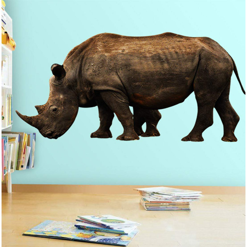Décalcomanie murale animal en vinyle, H 28 po x l 56 po