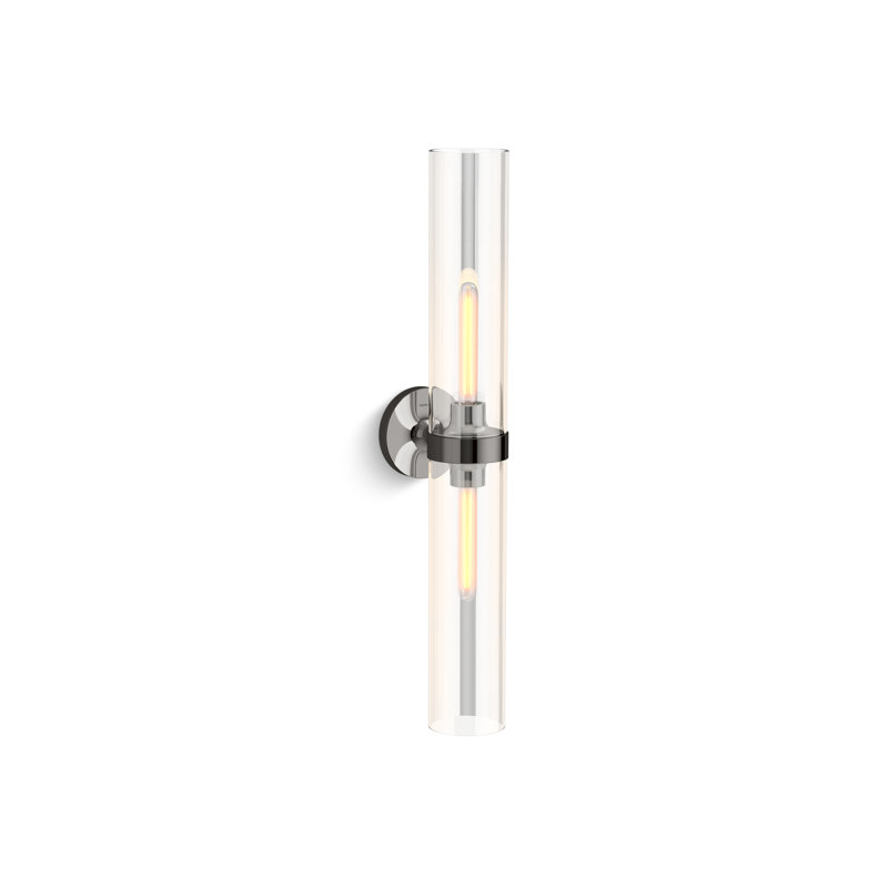 Purist Two-Light Sconce, Titanium