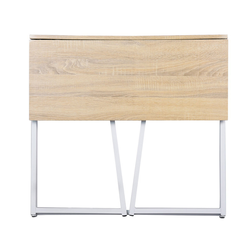 Nixon Metal Base Writing Desk, Oak/White