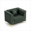 Canapé Chesterfield modulaire avec coussins capitonnés en similicuir vert pour salon, appartement-684428055