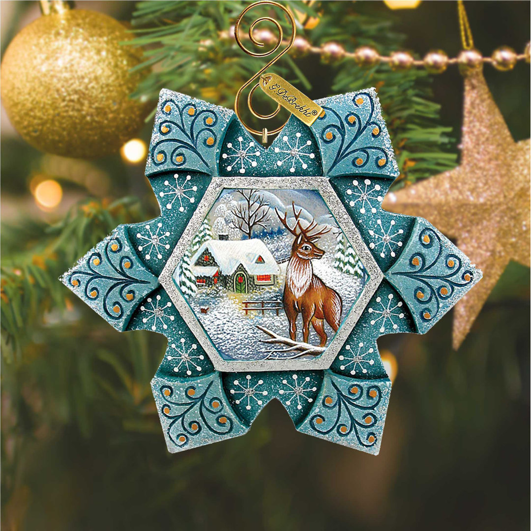 Treasured Memories 3'' Handmade Holiday Shaped Ornament G Debrekht