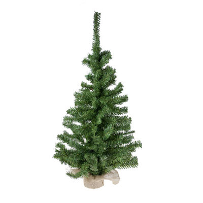 36cm Faux Pine Tree in Wicker/Rattan Freestanding