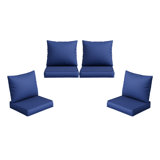 Outdoor Replacement Cushion Set Seat (4 Backs,4 Seats)
