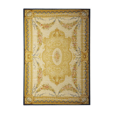 Hand Knotted Wool Floral Rug