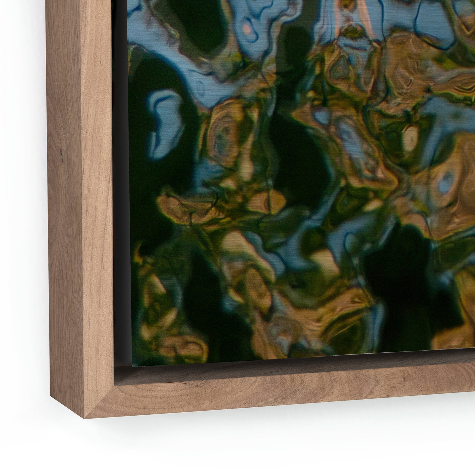 Mirissa "Reflecting Blue" Print by Geoffrey Baris, Dark Brown Framed, 48" H x 36" W x 2" D