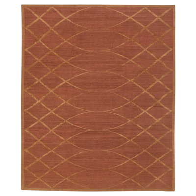 Geometric Area Rug in Gold/Orange