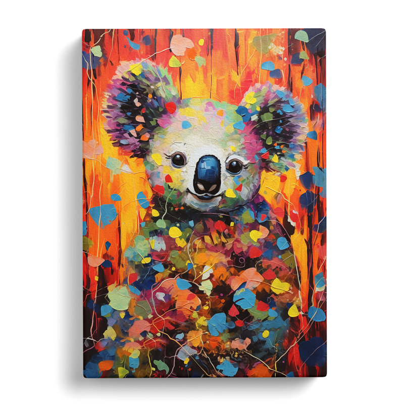 Koala Bear Abstract - No Frame Print, 50cm H x 35cm W x 3cm D