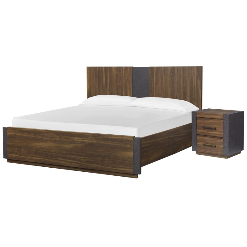 Grand lit à panneau Tousignant, 2 Pcs: Bed, Nightstand, Grand