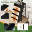 Commode à 4 tiroirs pour chambre à coucher Esthétique géométrique contemporaine abstraite avec lignes de soleil et petite commode à vêtements pour commode avec commode