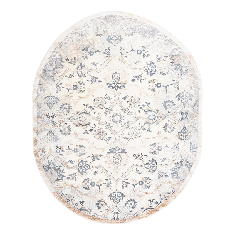 Alamo Floral Indoor Rug, Oval 7'10" x 10'