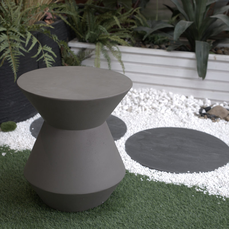 18.1" H Multi-functional Patio Side Table - Modern Faux Accent For Any Space And Easy To Clean