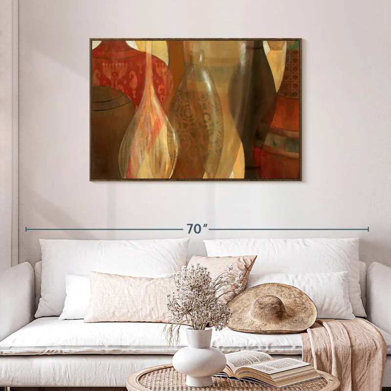 Moroccan Market, Floating Frame Walnut, 43" X 29"