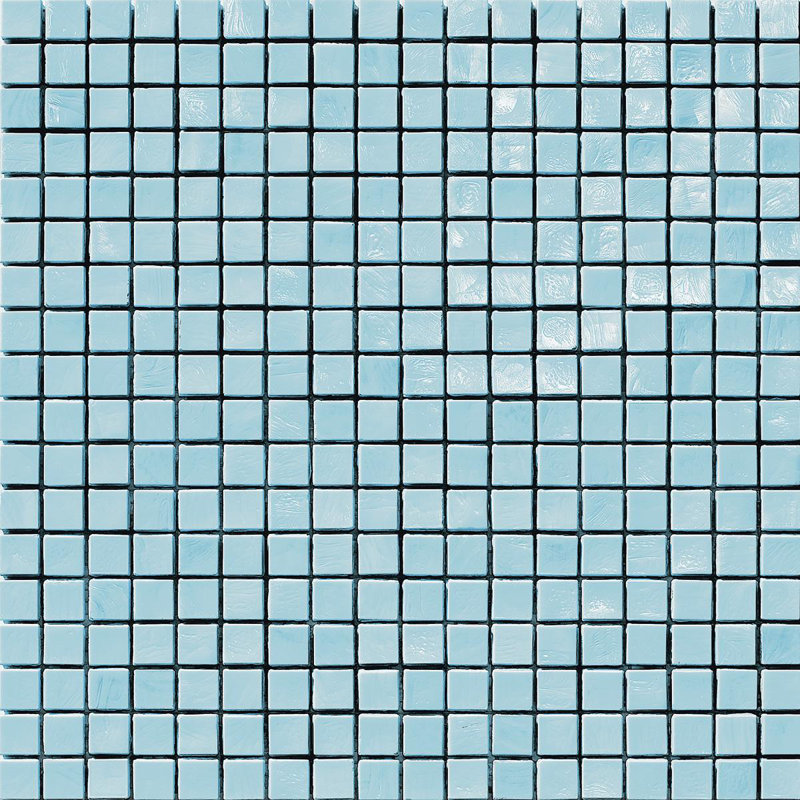 Turquoise 1 5/8" x 5/8" Glass Mosaic