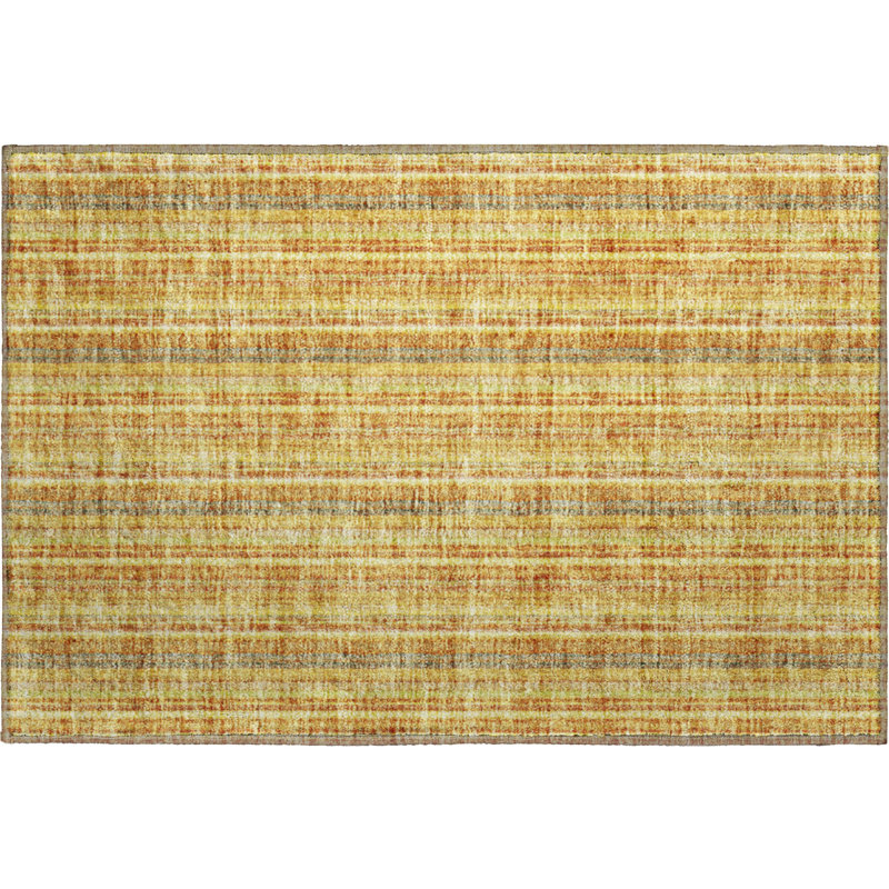 Premium Machine Washable Prisco Honey Rug, Rectangle 1'8" x 2'6"