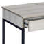 Table de bureau rectangulaire avec 2 tiroirs - Bureau d'aspect naturel et noir pour tiroirs, finition