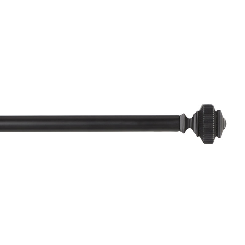 Ensemble de tringle à rideau et de faîteau de fenêtre réglable 1 "Exclusive Home Rockwell, Noir mat