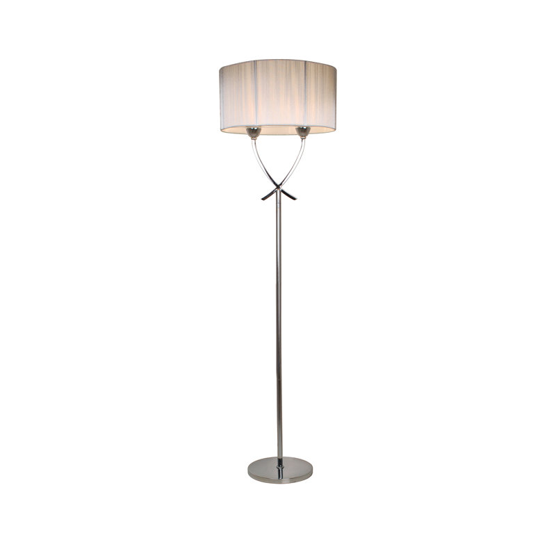 152cm Polished Metal Traditional Floor Lamp