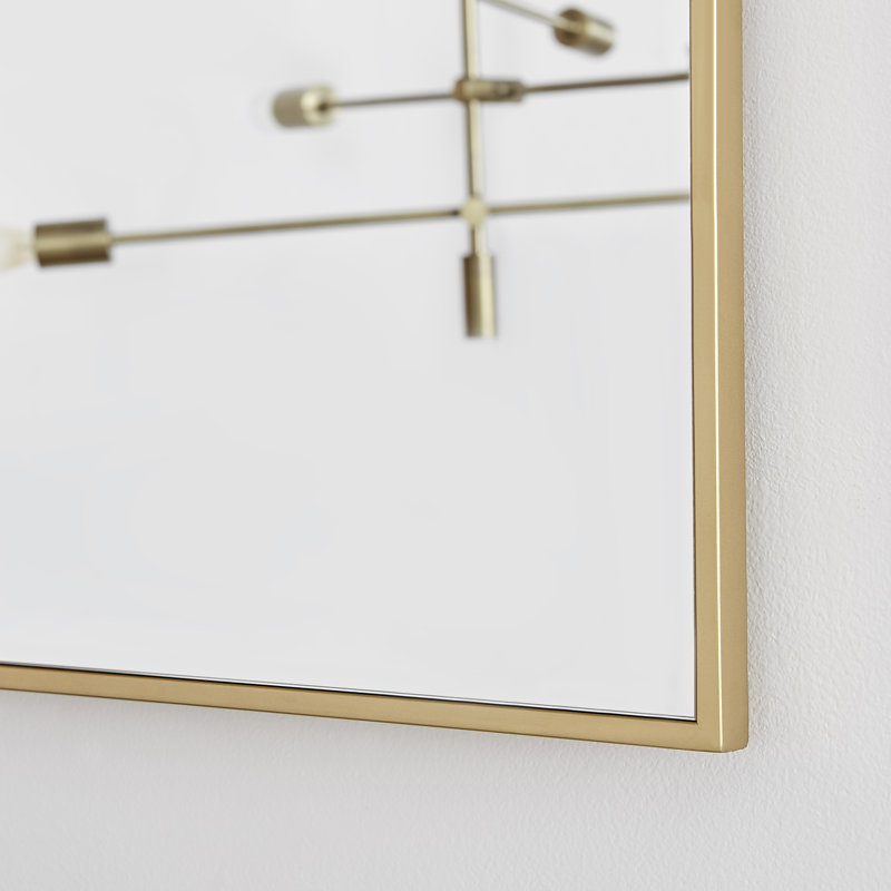 Miroir mural Alcantera, 47,2 po x 31,5 po, Or