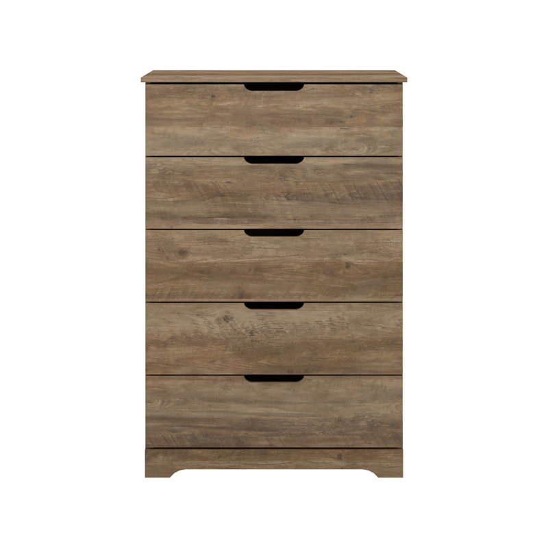 Aroob 5 Drawer 31.5'' W Dresser, Knotty Oak