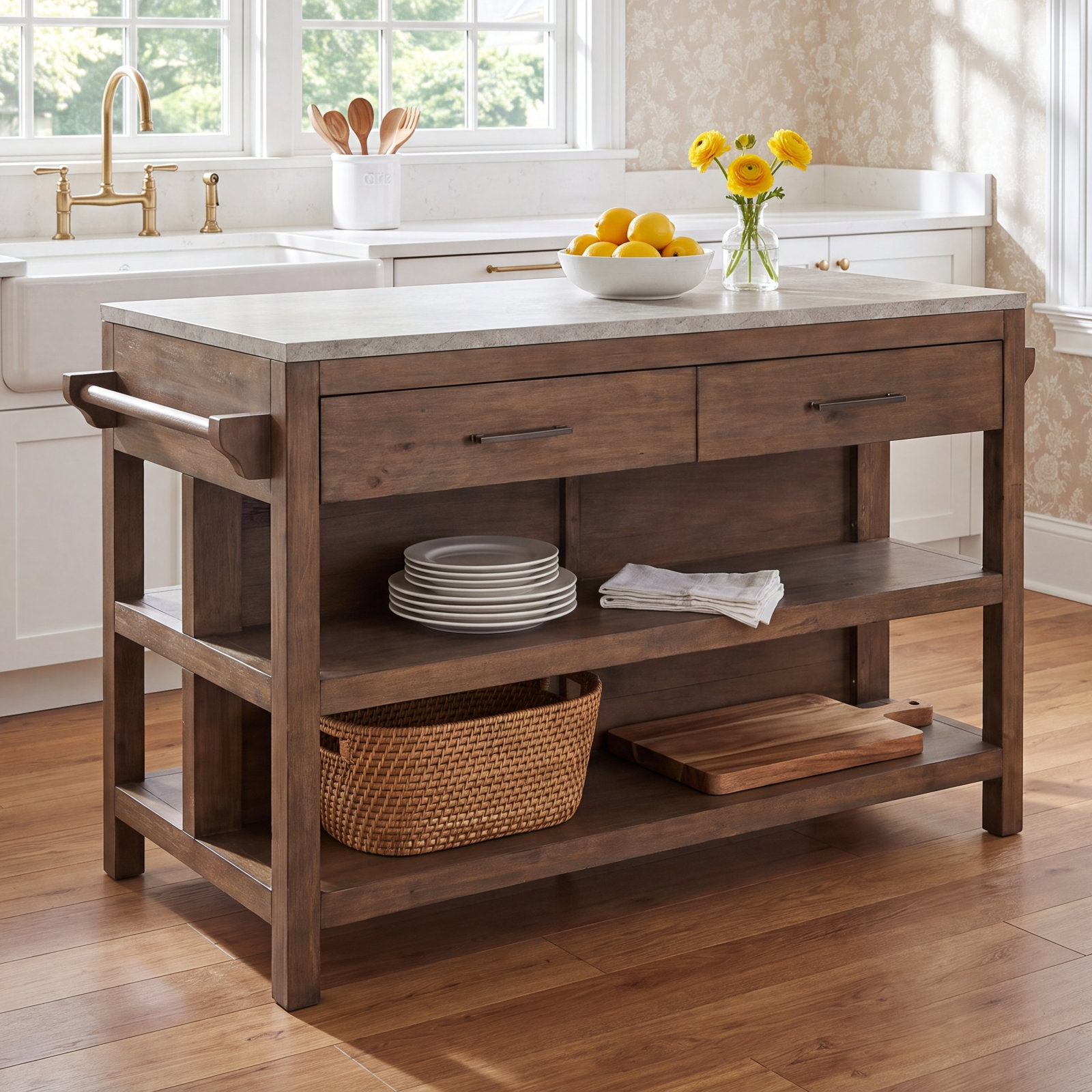 Whitaker Wood Kitchen Island