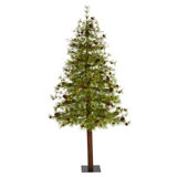 Lighted Artificial Pine Christmas Tree