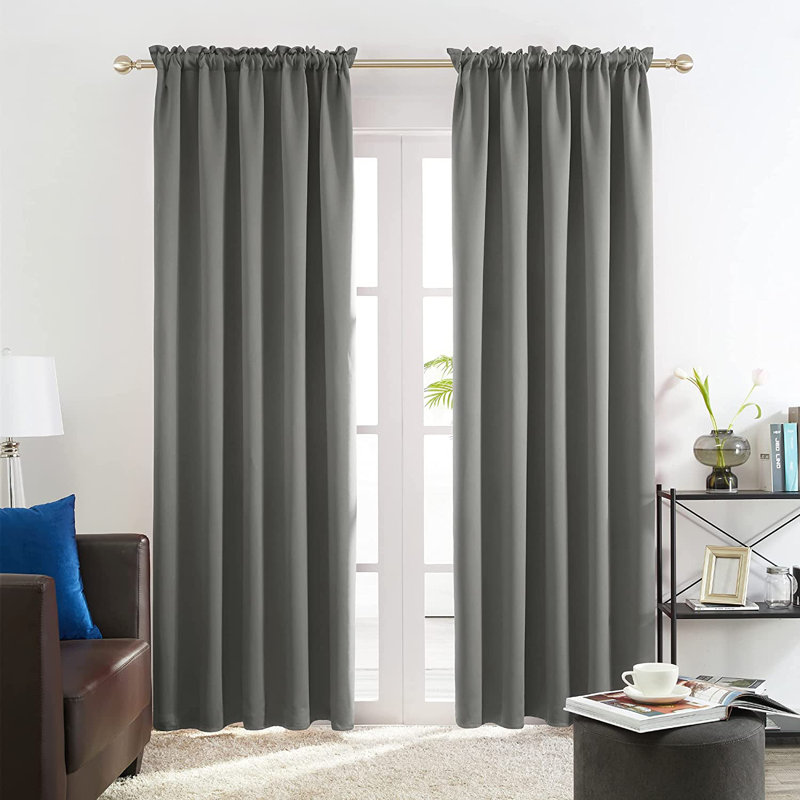 Northmoore Room Darkening Curtain Pair, 42" W x 54" L, Light Gray