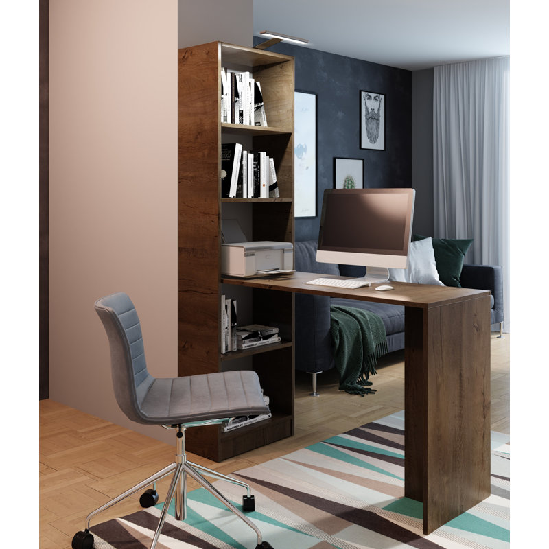 Meyersdale Modular Writing Desk, Dark Ash