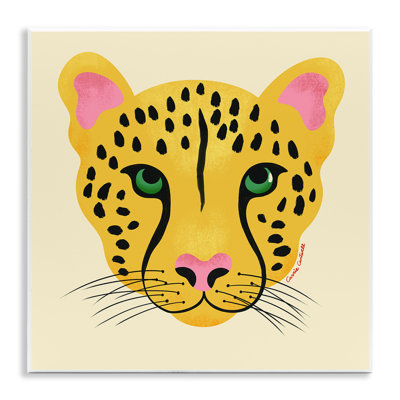 Plaque murale moderne guépard sauvage, design par Carrie Cantwell