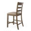 2 tabourets de comptoir rembourrés - Pu brun, cadre en bois d'hévéa résistant, 41,4 po Hauteur, 22,02 po de largeur, 19,55 po de profondeur, bois d'hévéa, hauteur, profondeur